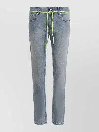 Department Five Skeith Jeans Straight Leg Five Pocket Belt Loops In Blue