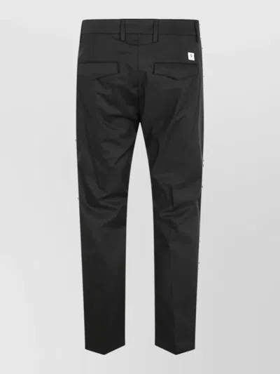 Department Five Slim-fit Cropped Chino Trousers In Black