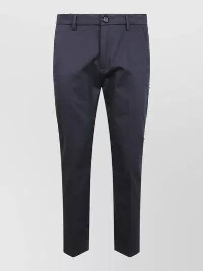 Department Five Slim-fit Cropped Chino Trousers In Blue