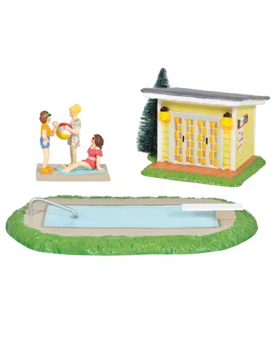 Department Five Snow Village Christmas Vacation Pool Fantasy Light-up Display, Set Of 3 In Multi