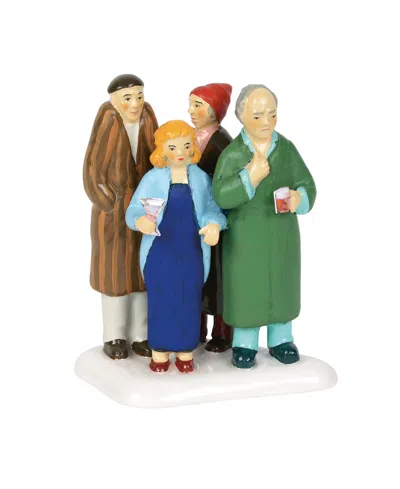 Department Five Snow Village Freezing Our Baguettes Off "christmas Vacation" Figurine In Green