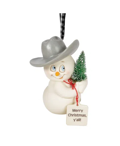 Department Five Snowpinion Merry Christmas Y'all Ornament In Multi