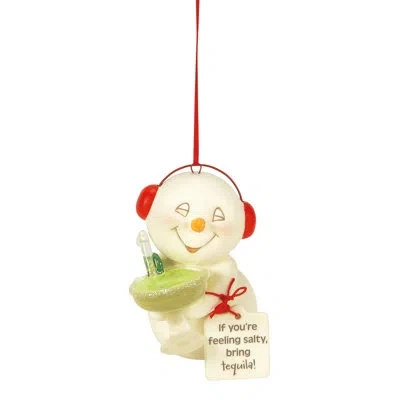 Department Five Snowpinions Feeling Salty Bring Tequila Snowman Ornament 3.15 Inch In Neutral