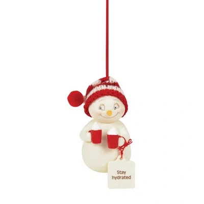 Department Five Snowpinions Stay Hydrated Snowman Ornament 3.19 Inch In Animal Print