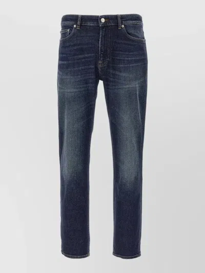Department Five Stones Straight Leg Jeans Five Pockets In Blue