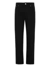 Department Five Straight Logo-patch Trousers In Black