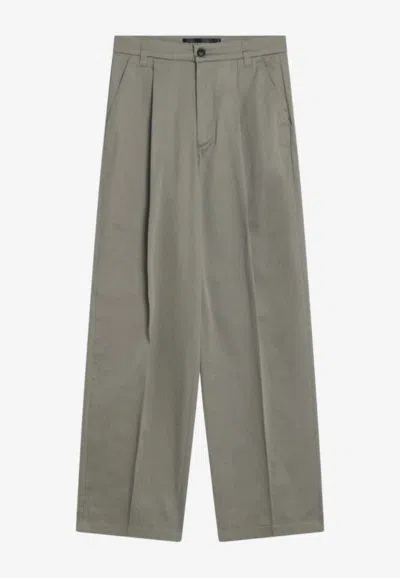 Department Five Straight-leg Tailored Pants In Green