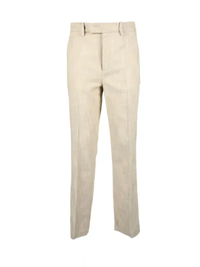 Department Five Straight-leg Viscose Stretch Trousers With Tailored Fit In Neutral