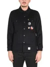 Department Five Structured Black Jacket With Decorative Pins In Black
