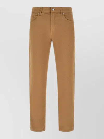 Department Five Talk Jeans Straight Leg Belt Loops Front Pockets In Brown