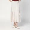 Department Five Pleated Wrap Linen-blend Skirt In Red