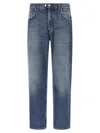 Department Five Straight Leg Stonewashed Denim Jeans With Classic Fit In Blue