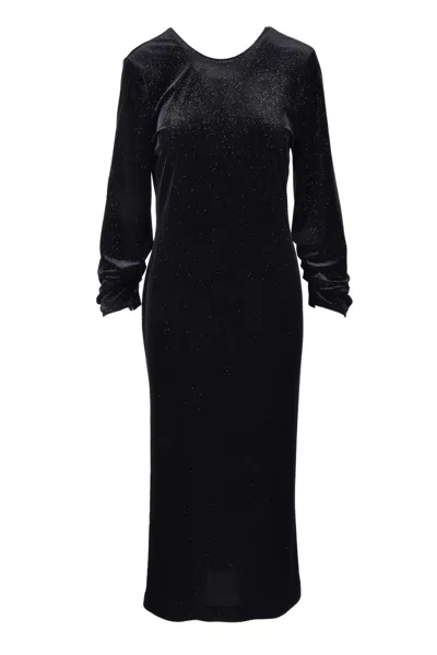 Department Five Velvet Stretch Dress - Black