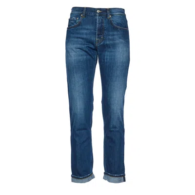 Department Five Washed Blue Regular Fit Denim Jeans In Green