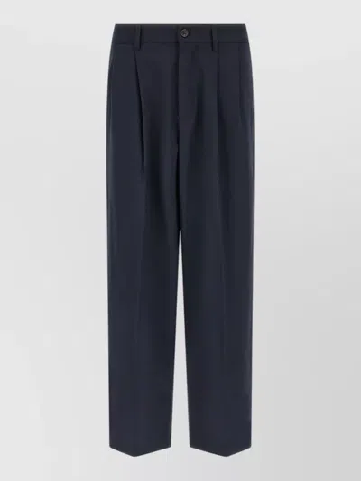 Department Five Whisky Tailored Pants Belt Loops Side Pockets In Blue