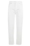 Department Five Carrot-leg White Jeans With Five-pocket Design In White