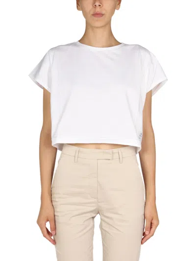 DEPARTMENT FIVE WOMEN WHITE SOLID CREW NECK T-SHIRT, L LUXURY T-SHIRTS FOR WOMEN DARVEYS