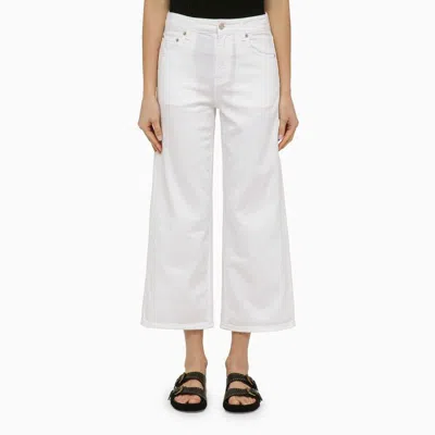 Department Five White Wide Denim Trousers For Women In Ss24