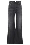 Department Five Wide-leg Black Denim Jeans With Medium Rise