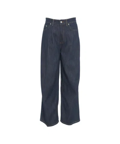 DEPARTMENT FIVE WIDE-LEG DENIM WITH CONTEMPORARY PLEATS
