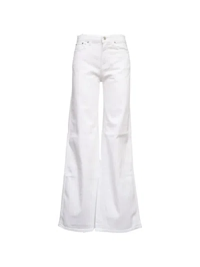 Department Five Wide Leg Jeans In White