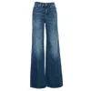 Department Five Wide Leg Jeans With Custom Button Closure In Blue