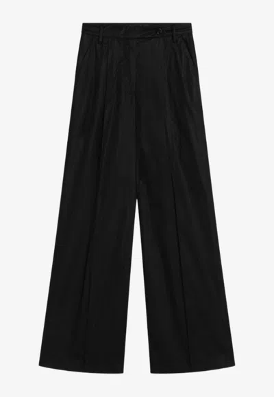 Department Five Wide-leg Tailored Pants In Black
