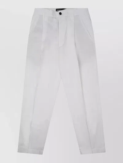 Department Five Gin Pleated Pressed-crease Trousers In White