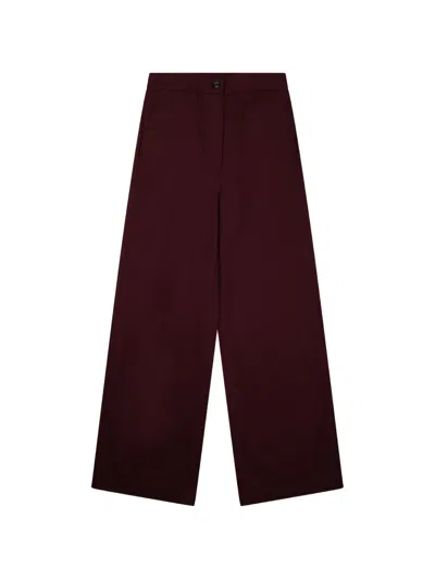 Department Five Department 5 High-waist Relaxed Trousers In Burgundy