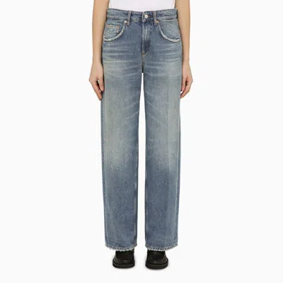 Department Five Women's Straight Blue Washed-out Denim Jeans For Ss24