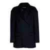 Department Five Wow Pea Coat In Woolen Cloth In Black