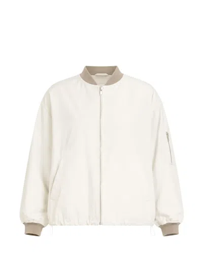 Department Five Zip-up Bomber Jacket In White