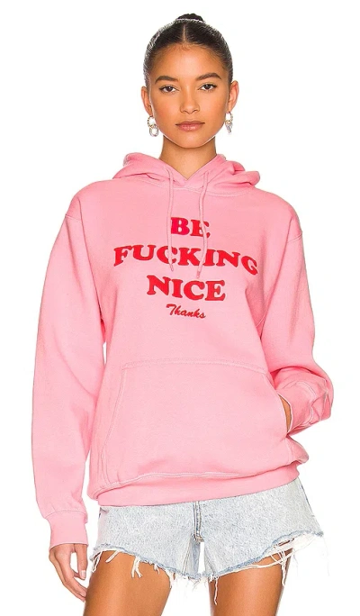 Departure Be Nice Hoodie In Pink