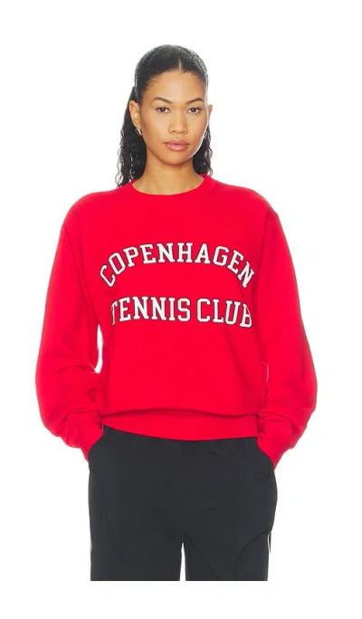 Departure Copenhagen Tennis Club Sweatshirt In Red