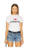 I HEART COWBOYS 图案T恤