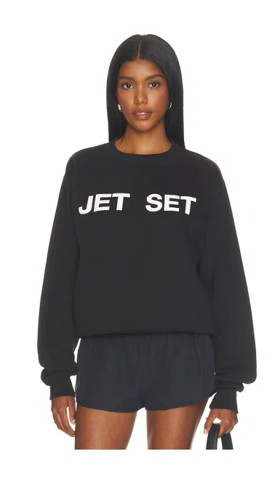 Departure Jet Set Sweatshirt In Black