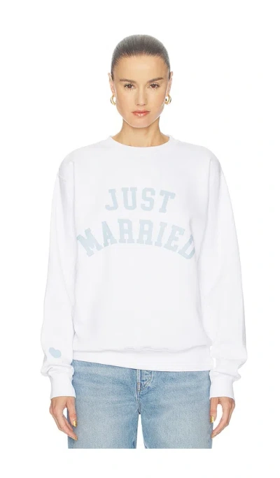 Departure Just Married Sweatshirt In White