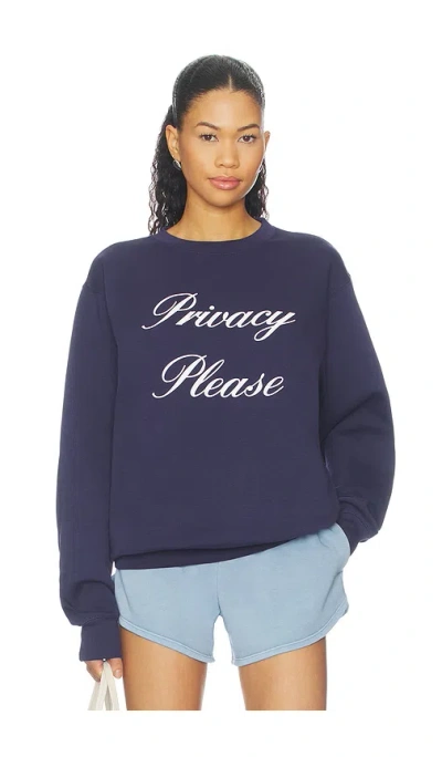 Departure Privacy Please Sweatshirt In Navy