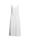 Dependance Dépendance Woman Midi Dress Off White Size M/l Viscose In Off White