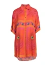 Dependance Dépendance Woman Mini Dress Orange Size Onesize Viscose In Orange