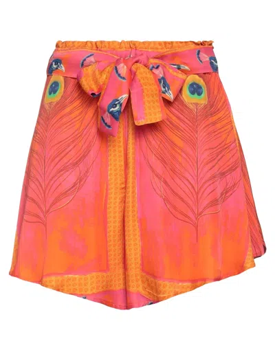Dependance Dépendance Woman Shorts & Bermuda Shorts Orange Size Onesize Viscose