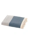 Depera Diamente Cotton Throw Blanket In Blue