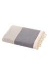 Depera Diamente Cotton Throw Blanket In Gray