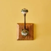 Depera Home Alice  Mango Hook With Ceramic Knob In Multi