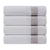 Depera Home Bath Towels Set 4-pc. Quick Dry Bath Towel Set In White