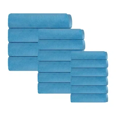 Depera Home Bath Towels Set Quick Dry Bath Towel Set In Blue