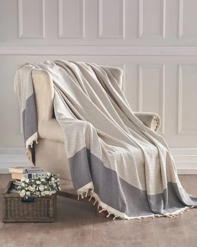 Depera Home Diamente Turkish Cotton Throw Blanket In Neutral