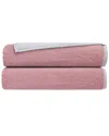 Depera Home Double Face Set Of 2 Turkish Bath Towels In White