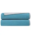 Depera Home Double Face Set Of 2 Turkish Bath Towels In White