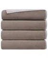 Depera Home Double Face Set Of 4 Turkish Bath Towels In White